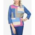 thumbnail image 4 of Alfred Dunner Womens Petite Colorblock Crew Neck Sweatshirt, 4 of 6