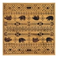 thumbnail image 3 of Unique Loom Pioneer Collection Area Rug - Yellowstone (5' 3" Square Cedar/Black), 3 of 7