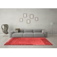 thumbnail image 3 of Ahgly Company Indoor Round Abstract Red Modern Area Rugs, 7' Round, 3 of 4
