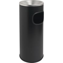 Genuine Joe Fire-Safe Ashtray Receptacle – 3-Gallon Slim Design With Removable Lid – Indoor Use
