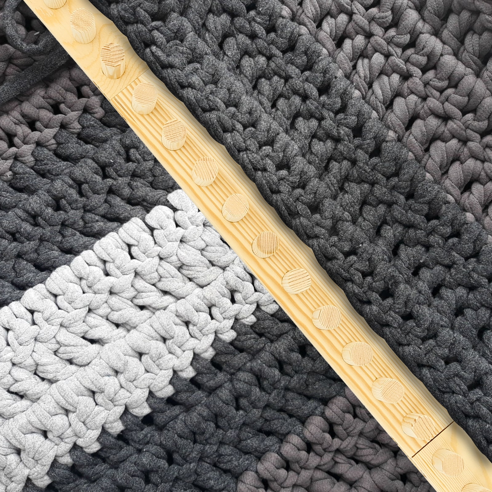 RZVNMKO 46" Chunky Blanket Loom DIY Chunky Knit Blanket Loom,Adjustable Size Hand Knitting Yarn Chunky,No Needles Required,Beginner Friendly Yarn Craft