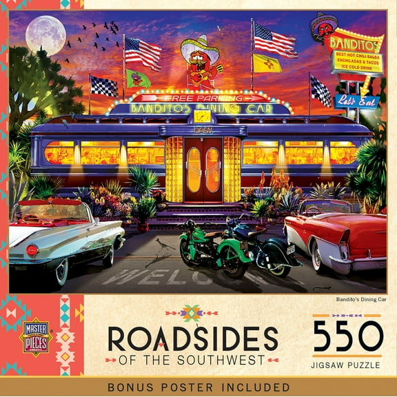 MasterPieces 550 Piece Jigsaw Puzzle - Bandito's Dining Car - 18"x24"