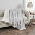 thumbnail image 5 of Linery & Co. Luxurious Ribbed Texture Reversible Sherpa Blanket Twin - White, 5 of 5
