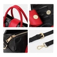 thumbnail image 4 of Genuine Leather Women's Embossed Boston Handbag, Crossbody Satchel Purse, Top Handle, 4 of 8