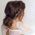 thumbnail image 2 of Unique Bargains 1 Pc Fashion Floral Hair Scrunchies Hair Ties Beige, Orange, 2 of 5