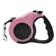 thumbnail image 1 of Correa retráctil para mascotas con botón de control y asa ergonómica, correa segura para pasear perros, para gatos y conejos, 5 m, color rosa, 1 of 12