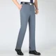 thumbnail image 2 of Pantalones de verano ajustados y fluidos con cinturón para hombre, pantalones de traje de cintura alta para hombre, pantalones de vestir sociales con pliegues y drapeados para negocios de lujo, 2 of 5