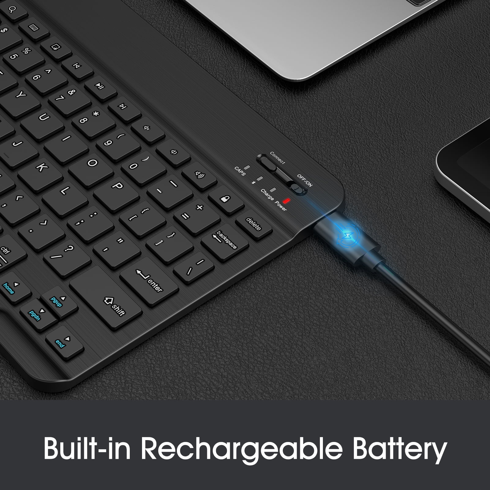 Fintie 10-Inch Ultrathin (4mm) Wireless Bluetooth Keyboard for Android Tablet Samsung, ASUS and Other Android Device