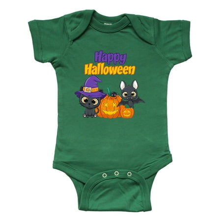 

Inktastic Happy Halloween Black Cat Gift Baby Boy or Baby Girl Bodysuit