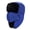 Blue, variant on Unisex Lined Trapper Hat With Detachable Face Mask Windproof Ear Flap Winter Bomber Hat Thermal Cold Weather Snow Hat For Skiing Wine One Size