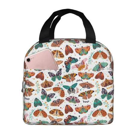 Insulated Lunch Bag for Women Men - cartoon butterfly Leakproof Cooler Lunch Box for Women Men  Lunch Tote Bags for Work School Picnic Travel