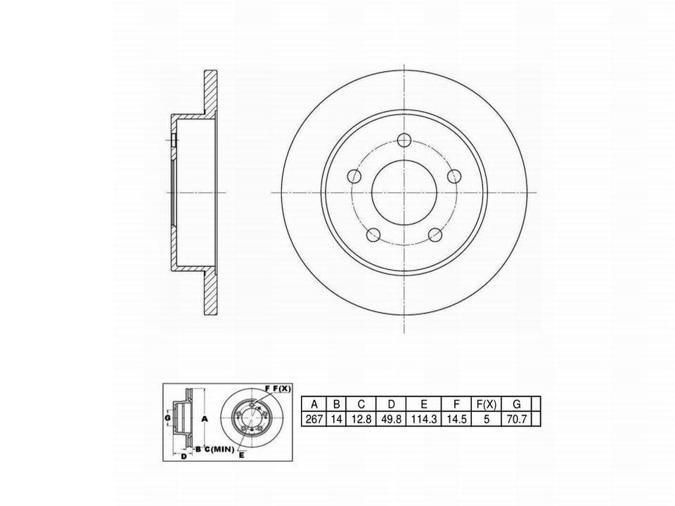 Winstop Brake Rotor, Rear WS228653, Ford Mustang 2004-1994