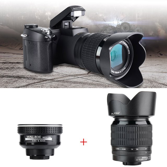 Cámara Digital HD de 33MP LCD de 3" Zoom de 24X Enfoque Automático Gran Angular de 05X Teleobjetivo con Zoom de 1624X Vídeo FHD de 1080P Flash Incorporado Batería de ANGGREK Otros