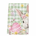 thumbnail image 2 of Sage Green Easter Kitchen Towels Set of 1, Spring Easter Bunny Eggs Floral Plaid Absorbent Dish Towels for Kitchen, Microfiber Hand Towel, Quick Drying Tea Towel for Cleaning Decorative Dishcloths, 2 of 7