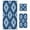 Blue and White Tie-dye, variant on 3 Piece Bath Towels Set Bath Towel, Hand Towel and Face Towel for Bathroom, Gym, Hotel Abstract Shapes Pattern