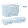 thumbnail image 6 of ANMINY Stackable Lace-Design Storage Bins, Blue, 6 Count Pack, 6 of 7