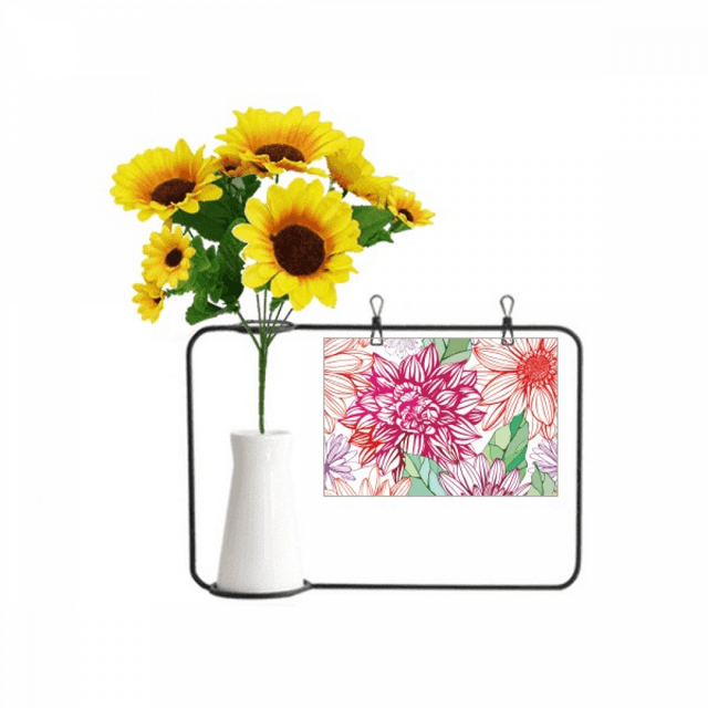 Colour Decoration Flower Pompon Artificial Sunflower Vases Bottle Blessing Card