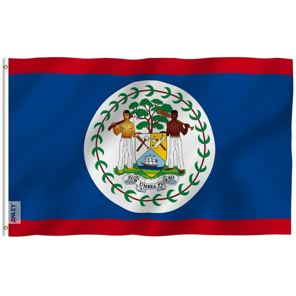 ANLEY Fly Breeze 3x5 Foot Belize Flag - Belizean National Flags Polyester