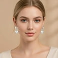 thumbnail image 2 of 2Pairs Heart Dangle Earrings for Women, 14K Gold Plated Huggie Hoop Hypoallergenic 12mm Charm, Gift Ready Jewelry or Valentine’s & Birthday, 2 of 5