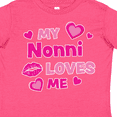 thumbnail image 4 of Inktastic Valentine's Day My Nonni Loves Me Hearts and Lips Boys or Girls Toddler T-Shirt, 4 of 5