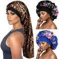 thumbnail image 1 of wonima11 Shower Cap for Women Black Bath Cap, Reversible Large Waterproof Adjustable Shower Caps Terry Lining & Elastic Band Stretch Hem Hair Hat, 1 of 1
