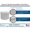 2 Pack Compatible with Honeywell HC14, HC14 Humidifier Filter