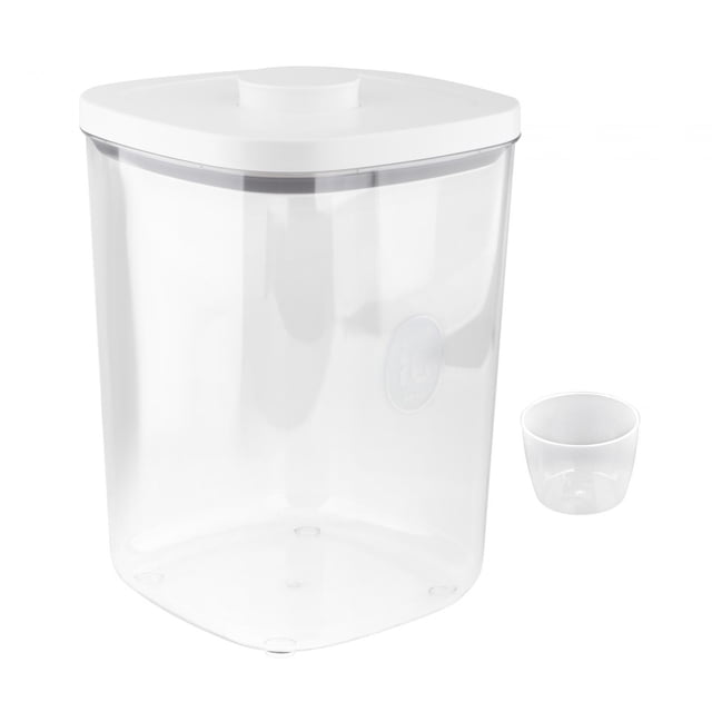 Contenedor de almacenamiento de alimentos para mascotas Contenedor de comida para gatos Contenedor de golosinas para mascotas Manténgalo fresco Transparente