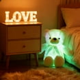 thumbnail image 4 of Linnome Bear Plush Toy Soft Glowing Stuffed Animal for Bedroom Home and Valentine's Day Joy, 4 of 6