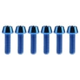 thumbnail image 1 of Wanyifa Titanium Ti DIN912 M4 8 12 15 20mm Tapered Head Hex Bolts Bicycle Screws,M4x15mm,Blue,6 Pcs, 1 of 6