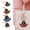 Red, variant on Keychain Pendant Sparkling Rhinestones Five-Pointed Star Pattern Western Style Cowboy Hat Design Key Chain with Lobster Clasp Backpacks Accessory