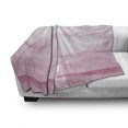 thumbnail image 3 of Seagulls Soft Flannel Fleece Throw Blanket, Sunrise by the Beachside Birds Flying Towards Horizon Watercolor Style, Cozy Plush for Indoor and Outdoor Use, 50" x 70", Pink White, by Ambesonne, 3 of 6
