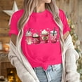 thumbnail image 6 of ICHUANYI Women's Summer Shirts Fashion Casual Crew Neck Short Sleeve Tops Valentine's Day Print T-shirt Cloth New Trending, 6 of 6