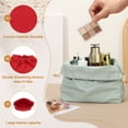 thumbnail image 3 of Uxcell 2 Pcs Bolsa de Maquillaje con Cuerda, Bolsa Cosmética de Lona de 4.7" para Mujeres, Organizador de Artículos de Tocador para Viajes, Accesorios de Tocador, Rojo, 3 of 7