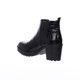 thumbnail image 5 of Botines Mujer Negros Charol Con Texturas Tacón Ancho Casual negro 26 Capa De Ozono 020D1F, 5 of 6