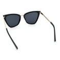 thumbnail image 6 of Womens Jewel Chain Arm Plastic Oversize Cat Eye Retro Diva Sunglasses All Black, 6 of 6