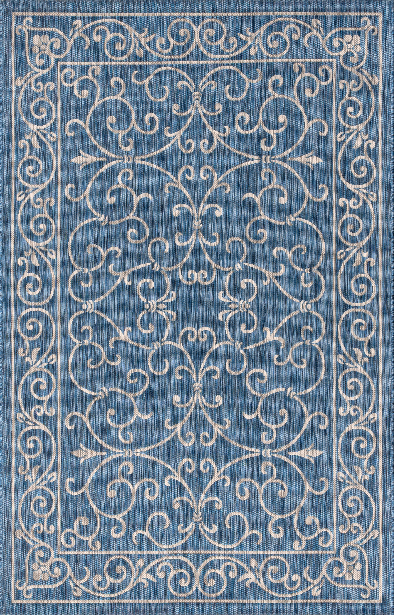 Charleston Vintage Filigree Textured Weave Indoor/Outdoor Area Rug