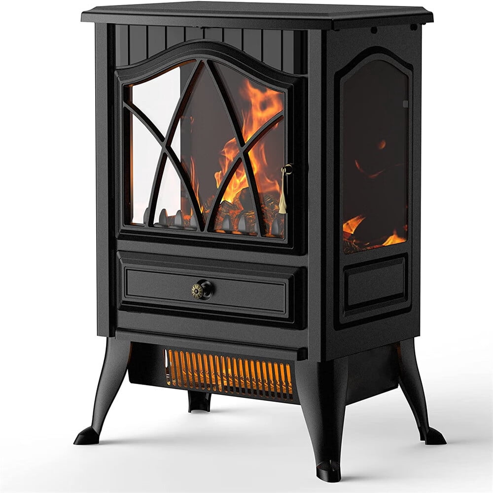 20" Electric Fireplace Heater Freestanding Fireplace Stove with