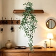 thumbnail image 3 of Hanging Artificial Pothos with Pot, Faux Trailing Green Vine Plant for Indoor Wall Shelf Home Decor, 3 of 6