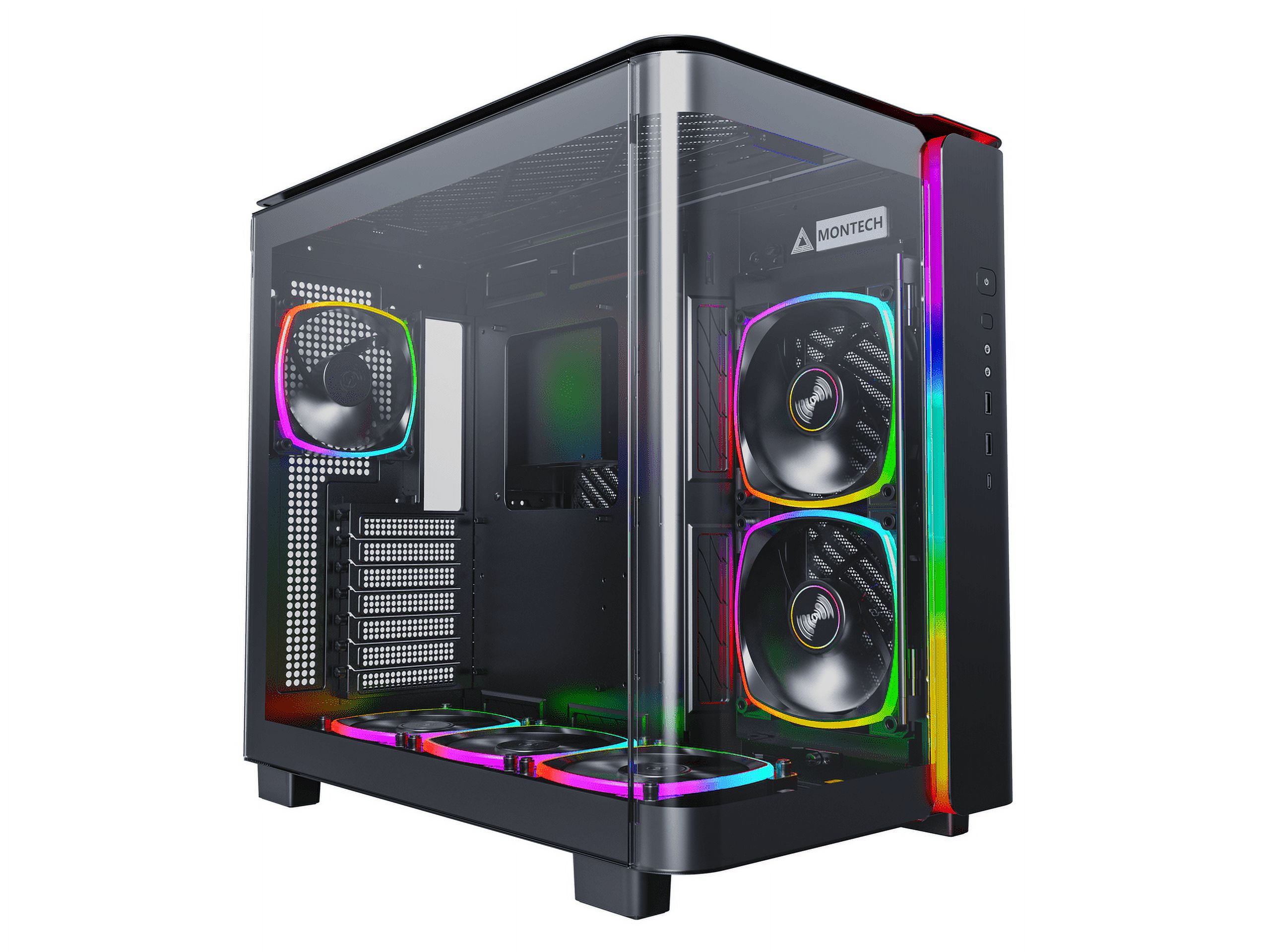 MONTECH King95 ブラック MONTECH, KING 95 Dual-Chamber ATX Mid-Tower PC Gaming Case, High