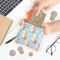 thumbnail image 5 of PU Leather Coin Purse Wallet Compact Water-Resistant Card Cases Money Organizers Cute Capybara with Santa Hat, 5 of 7