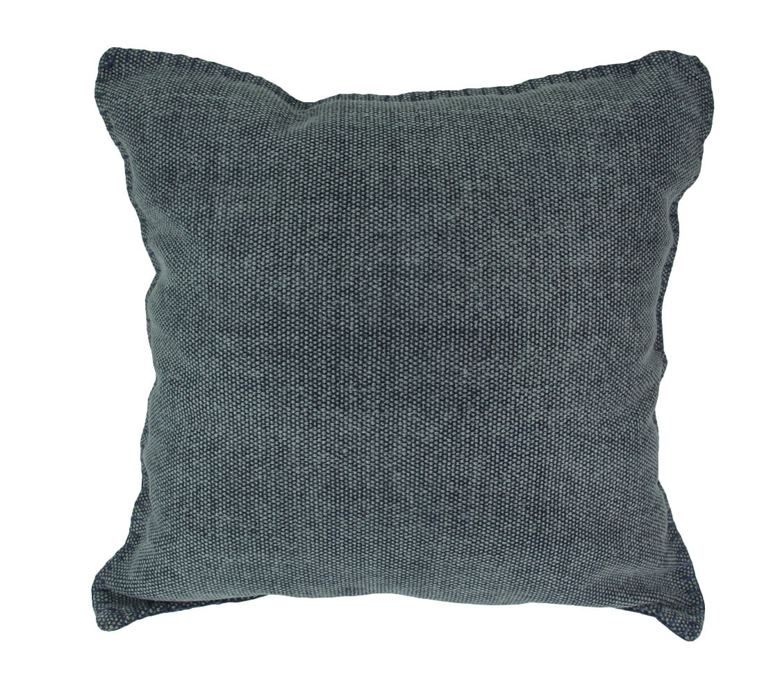 IHB Denim Blue Square Cotton Dhurrie Pillow 20 Inch