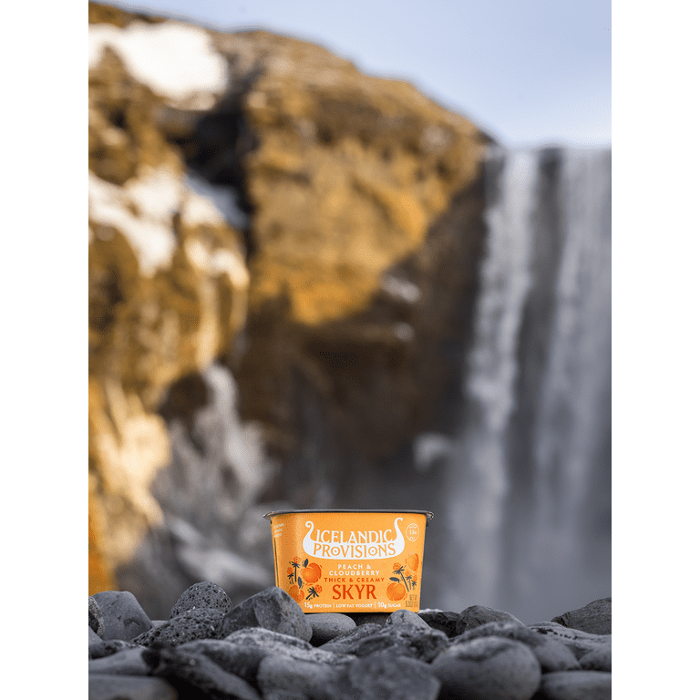 Icelandic Provisions Skyr Peach & Cloudberry 5.3 oz Thick, Creamy