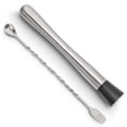 thumbnail image 1 of 8 Inch Stainless Steel Cocktail Muddler and Mixing Spoon Home Bar Tool Set, 1 of 5