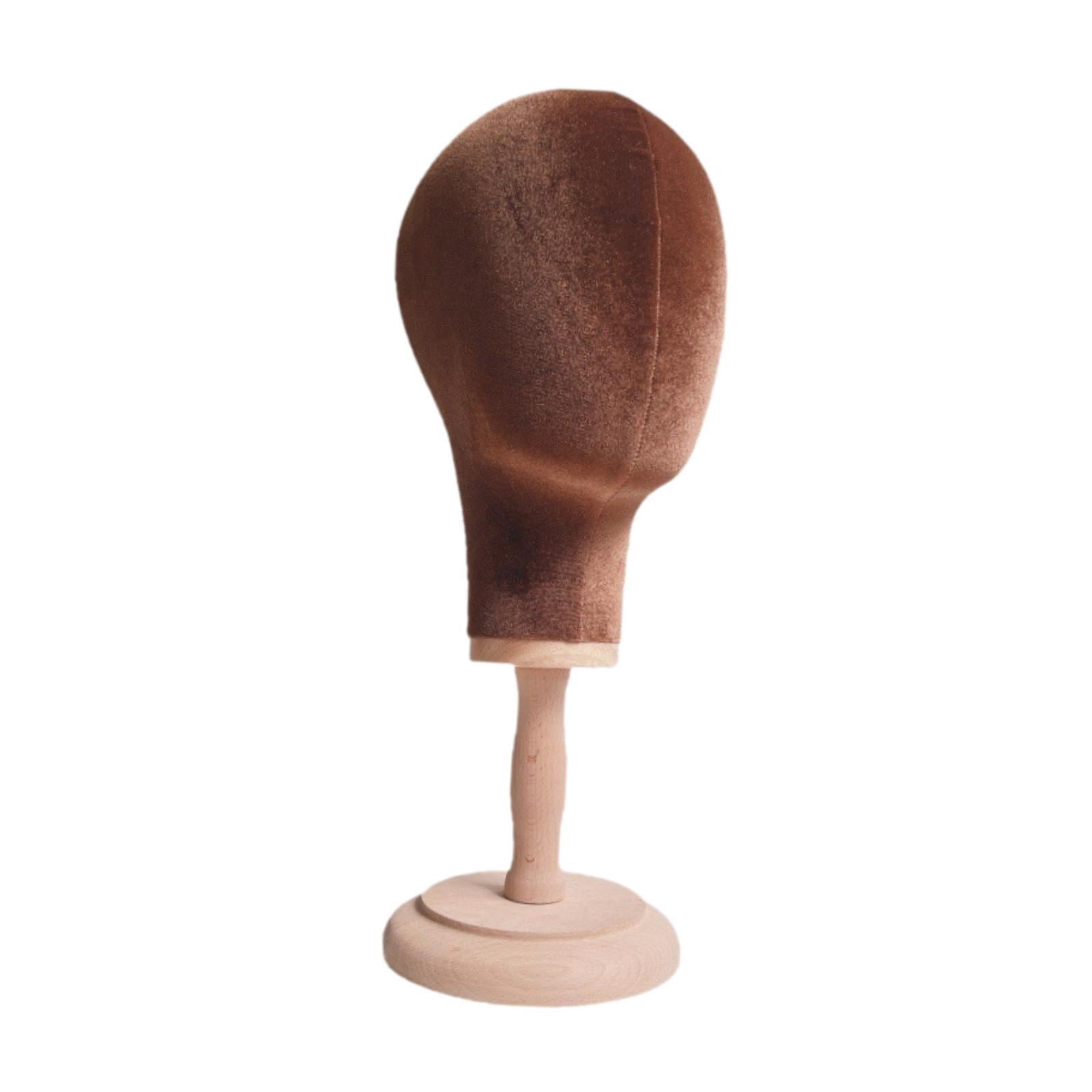 Bothyi Hairpieces Display Holder Manikin Head for Shopping Mall Styling Dry brown