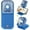 F30 Blue, variant on SOONHUA Handheld Fan, Portable Mini Fan With Mobile Phone Bracket Function, USB Rechargeable Fan 3000mAh 3 Speeds Battery Operated Desk Hand Neck Cooling 5 in 1 Fan, Electric Fan for Travel Camp, Pink