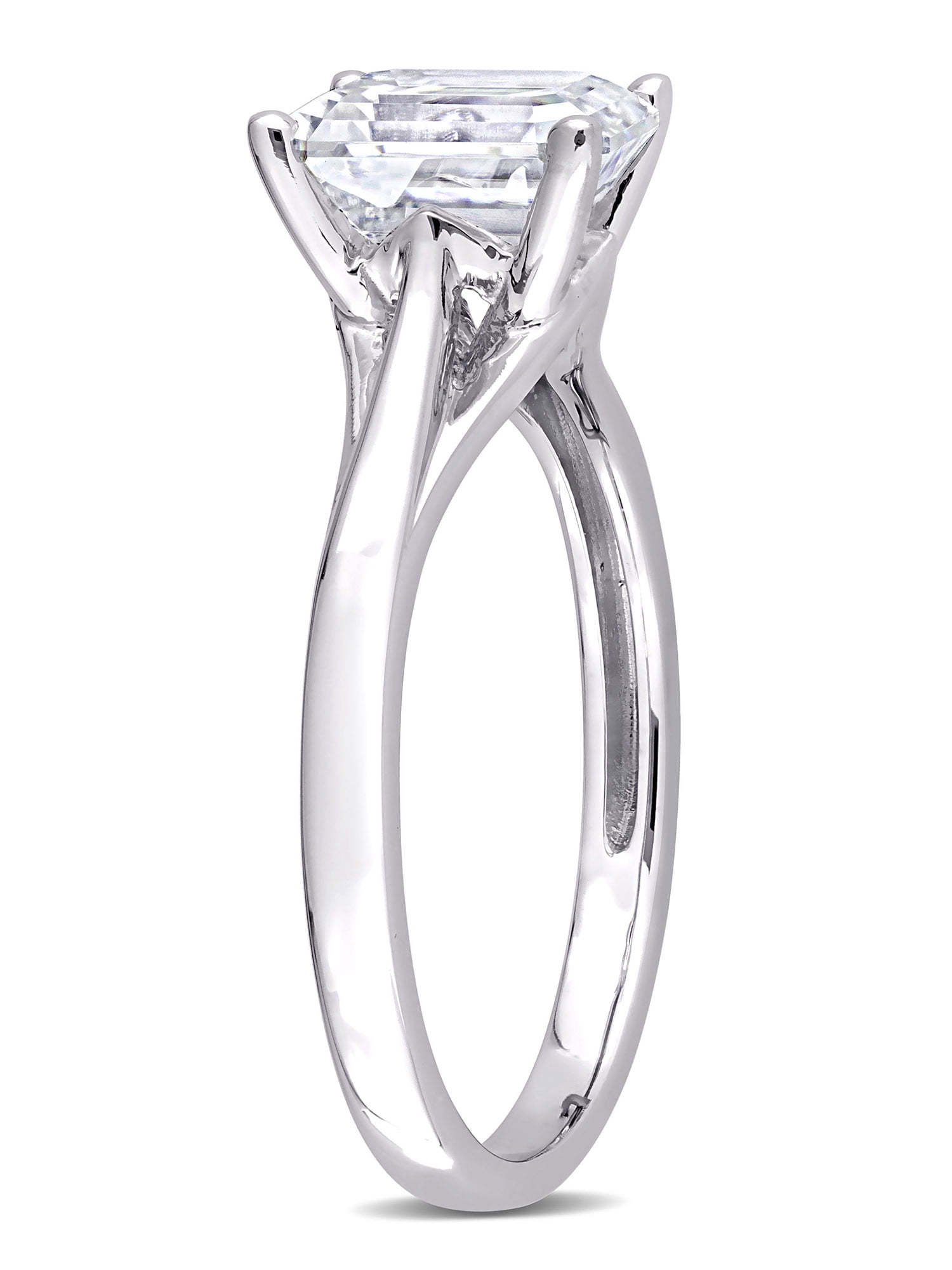Everly Women's Created Moissanite White Gold Engagement Ring