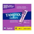 thumbnail image 3 of Tampax Radiant Tampons, avec Tresse Anti-Fuites, Absorption Régulière, Non Parfumés, 3 of 23