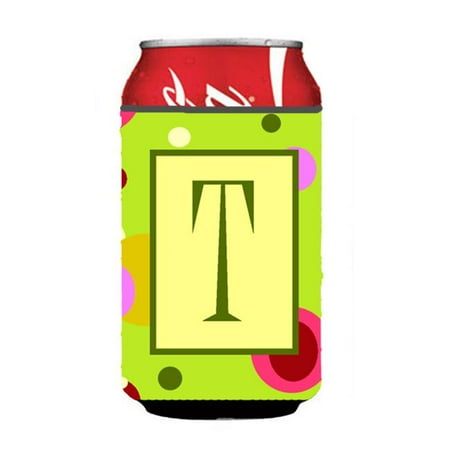 

Letter T Initial Monogram - Green Can or Bottle Hugger