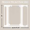 thumbnail image 4 of Fairy Baby Tall Clear Baby Safety Gate with Wall Protectors 29-47 in Wide Pressure Mounted Gates White, 4 of 12