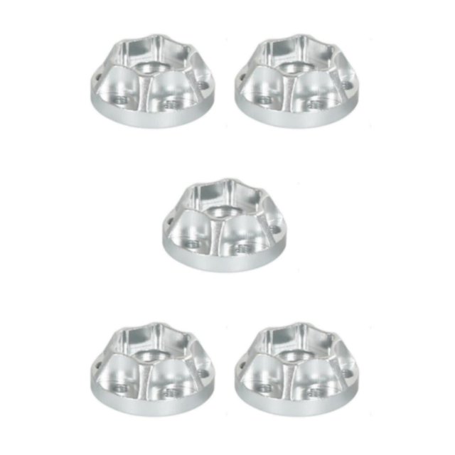 maskred Moyeux de Roue 4PCS pour Chenille RC 1 10 9 2 Jantes de Roue Haute Performance Mise à Niveau Argent 9mm 5Set